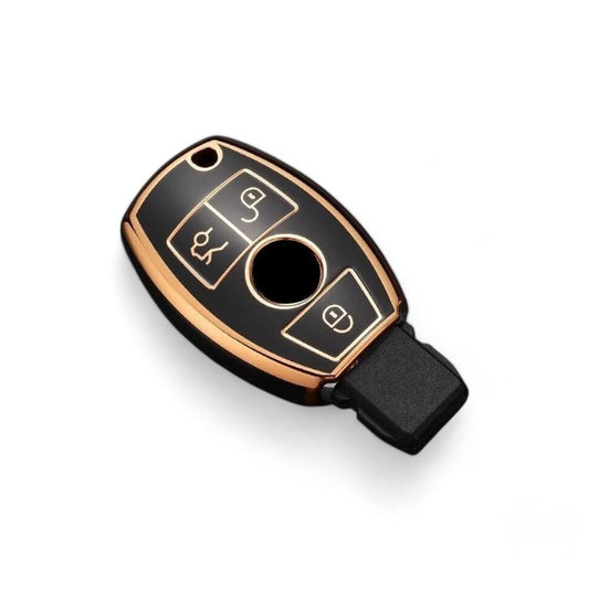 Key Case for Mercedes - Black/ Gold