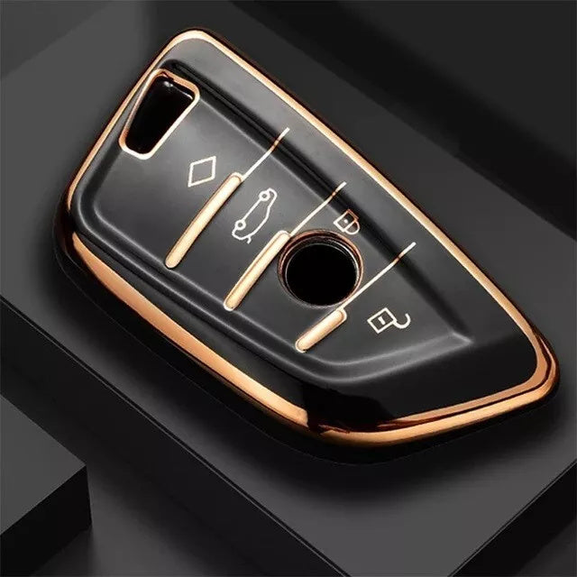 Key Case for BMW - Black/ Gold